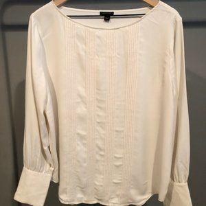 Women's Ann Taylor Long Sleeve Cream Top